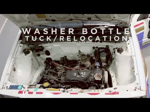 How to easily wire tuck / relocate a washer fluid bottle for super cheap!