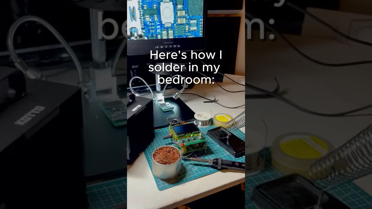 Here’s how I solder in my bedroom…