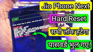 Jio Phone Next Hard Reset | jio phone next ko hard reset kaise kare | 100% pin remove #frp