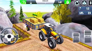 Offroad Tractor Trolley Cargo Driving | Tractor Games | Tractor Driving Game screenshot 5