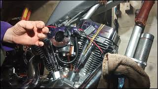 BigDog motorcycle pushrod readjustment.