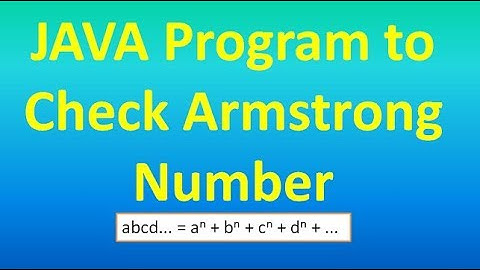 Armstrong number program in JAVA,#26