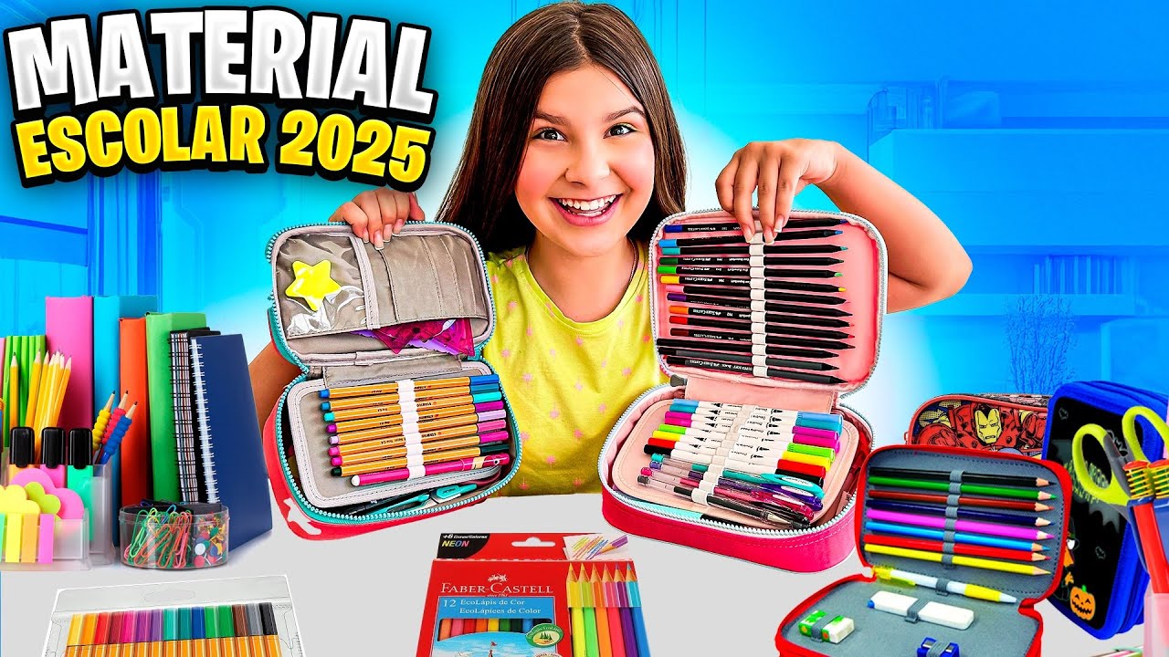 ORGANIZANDO MEU ESTOJO 2025 *Material Escolar