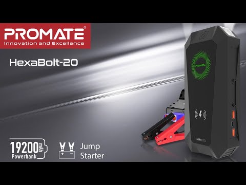 Powerful Jump Starter with In-Built 19200mAh Power Bank | PROMATE