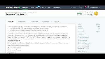 Between Two Sets | HackerRank | Problem Solving | Basic