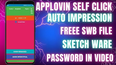 🎉APPLOVIN SELF CLICK AUTO IMPRESSION SWB FILE FOR FREE
