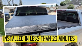 Amazon's Cheapest Bed Cover! YITAMotor Soft TriFold Tonneau Cover Installation | GMC Sierra screenshot 2