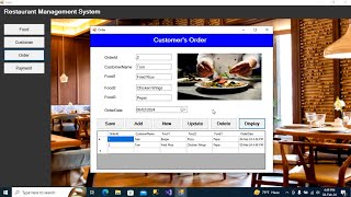 Restaurant Management System Using C#.Net