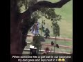 Rib-tickling video: Dad prank on golfer laying down and pretending to get hit