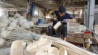 Thousands a Day – The Process of Making Rattan Flower Baskets