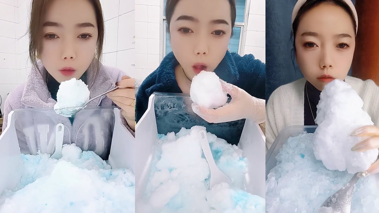 LONG VIDEO / BLUE ICE / Only ZC's ice eating asmr || full video ...