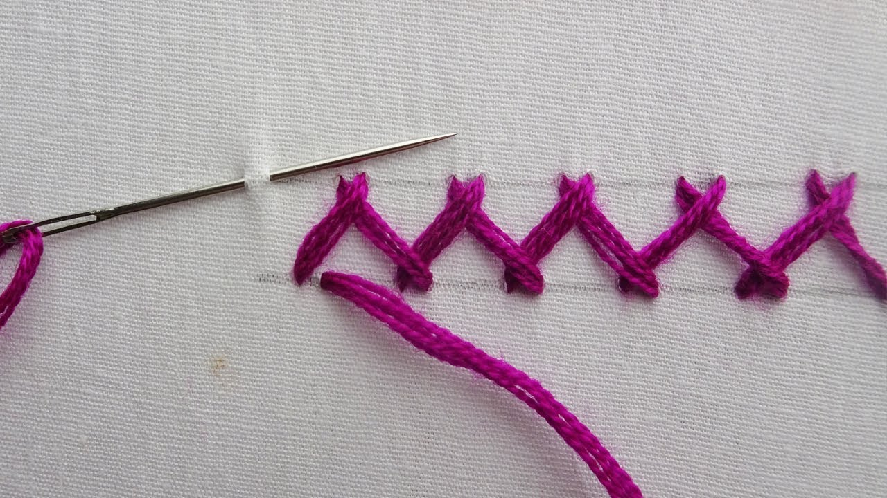 Hand Embroidery: How to Make a Herringbone Stitch - FeltMagnet