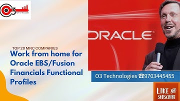 Top 20 MNC IT Companies offer work from home for Oracle EBS/Fusion Financials Functional Profiles