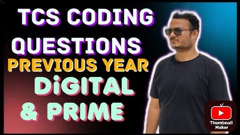 TCS NQT Previous Year Coding Questions for Digital and Prime role || Explanation and solution
