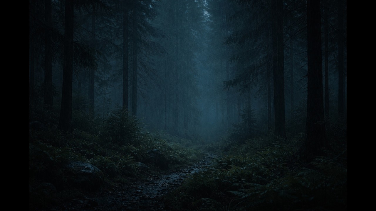 Neutral Forest Rain 🌧️ Calm Night Ambience for Deep Sleep & Meditation