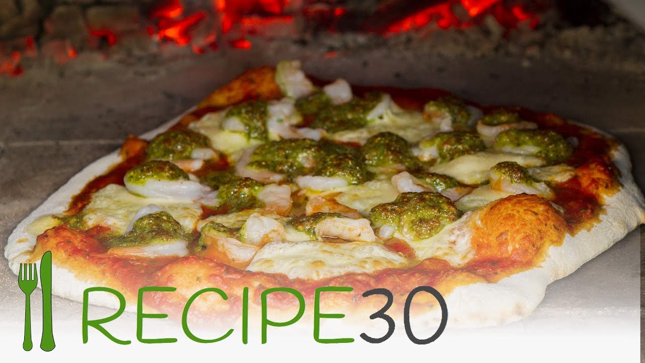 Prawn (Shrimp) pizza recipe in wood fired oven | Recipe30