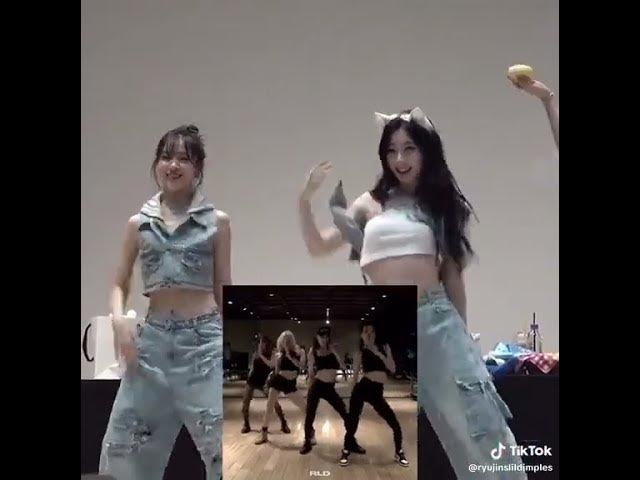 Ryujin & Chaeryeong dancing to Blackpink bbhmm  #itzy #blackpink #shorts