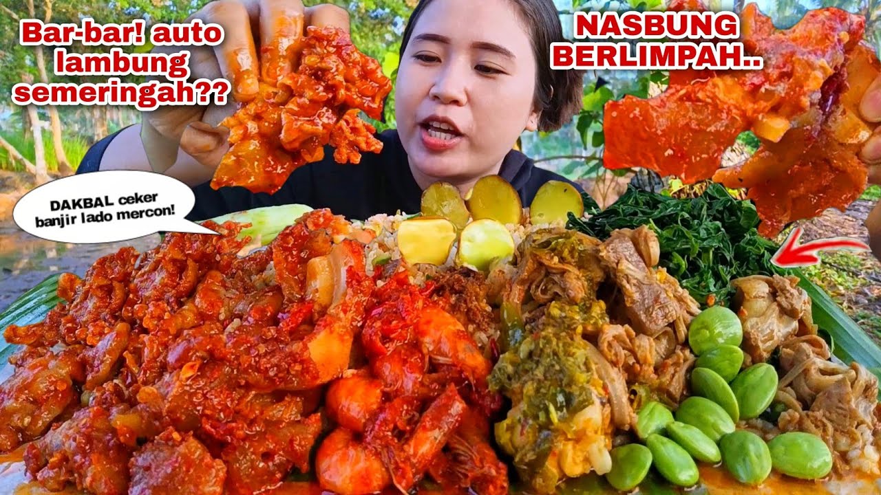 PORSI KULI⁉️ DAKBAL CEKER NASI BUNGKUS LAUK JUMBO LALAPAN JENGKOL MENTAH CAMPUR PETE EXTRA SAMBAL