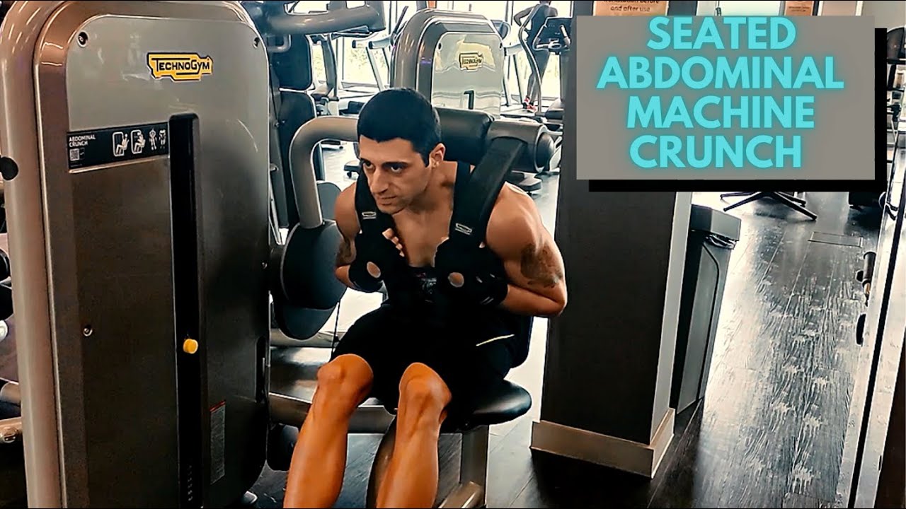 Gym exercises - seated abdominal machine crunch - YouTube