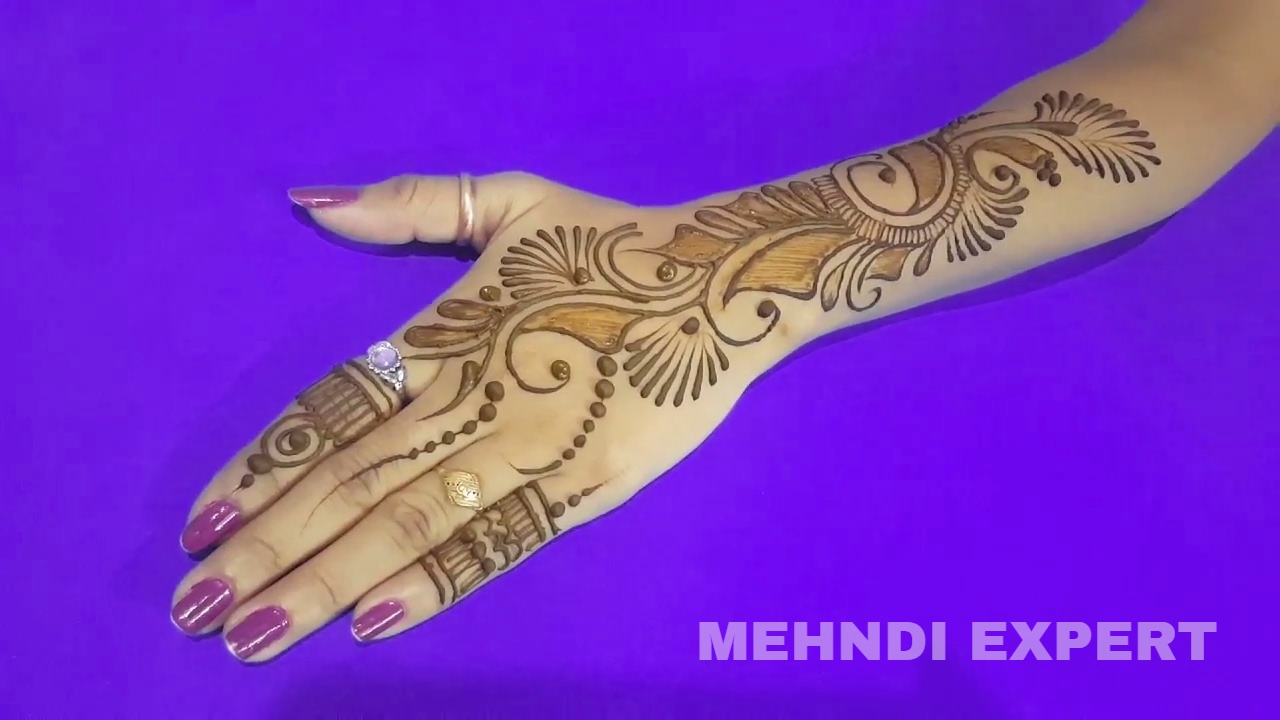 Simple and Beautiful Indo - Arabic Mehndi Design for Hands ll Step by ...