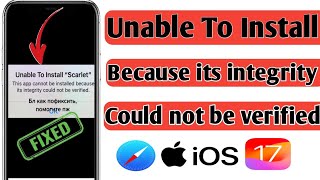Unable To Install  App because its integrity could not be verified | ios 17 | iphone screenshot 5