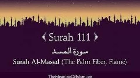 Surat Al-Masad (The Palm Fiber, Flame) | Yasser Al-Dosari | ياسر الدوسري | سورة المسد