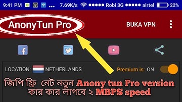 Gp Free Net Update 2017 ||New anony tun pro Vpn || no config file needed,New setting and new server