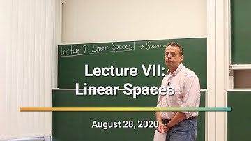 Tropical Geometry - Lecture 7 - Linear Spaces | Bernd Sturmfels