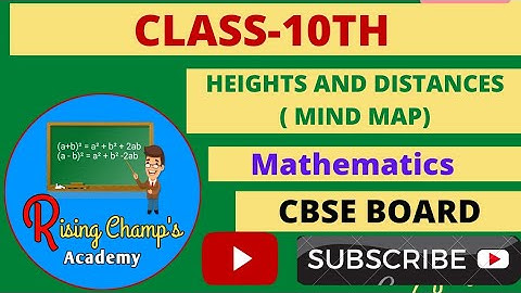Heights & Distances (Mind Map), Mathematics, Class-10th, Shivansh Sir@RisingChampsAcademy