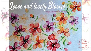 Vibrant Watercolor | Easiest Watercolor Flowers Anyone Can Paint | Mastering loose flower painting