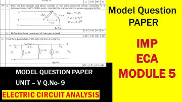 Circuit Analysis question paper 2023 #modelquestionpaper2023 #circuitanalysis #networkanalysis #eca