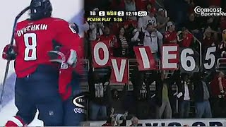 Ovechkin Sets Single Season Left Wing Goals Record (4/3/2008)