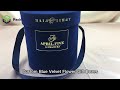 Custom Blue Velvet Flower Boxes