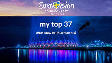 EUROVISION SONG CONTEST 2024 - MY TOP 37 after show (with comments)