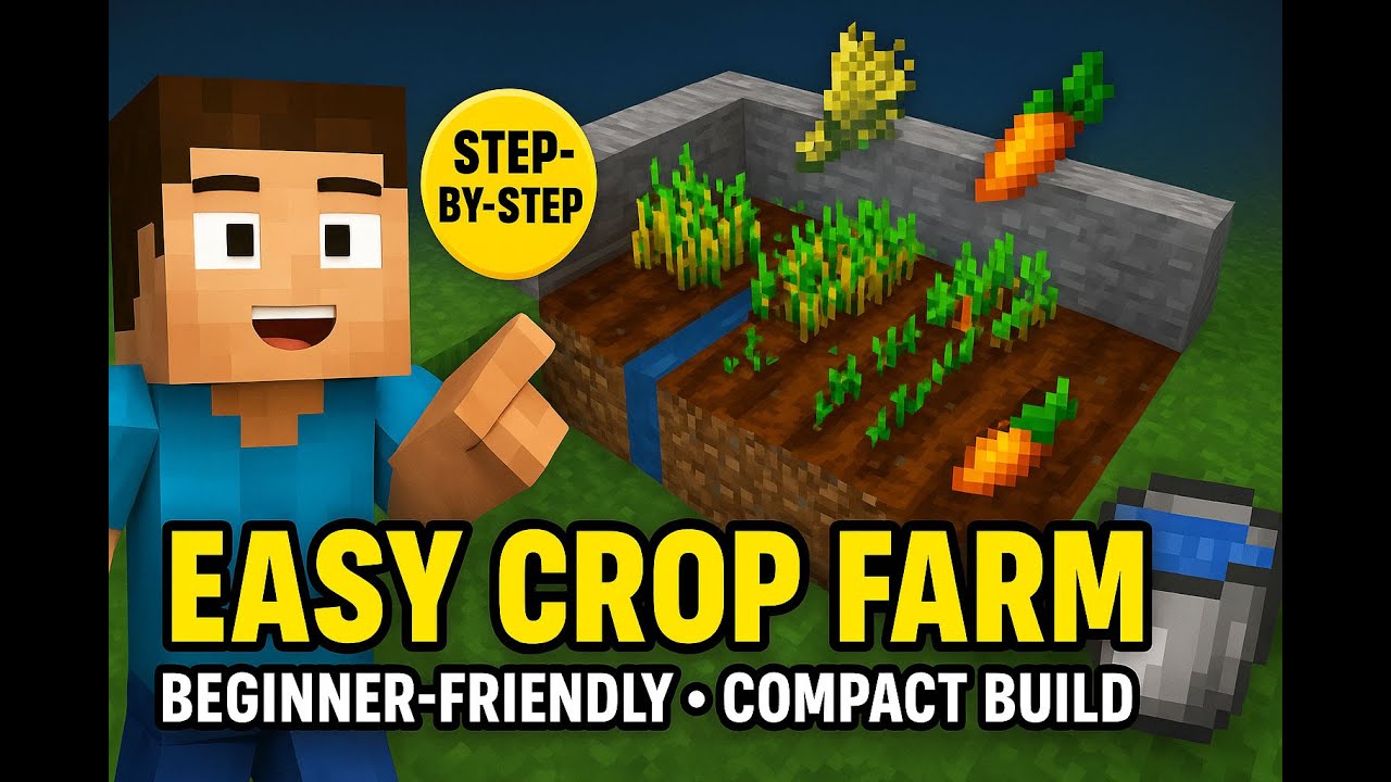 Beginner-Friendly Minecraft Crop Farm Guide — Build a Fast, Compact ...