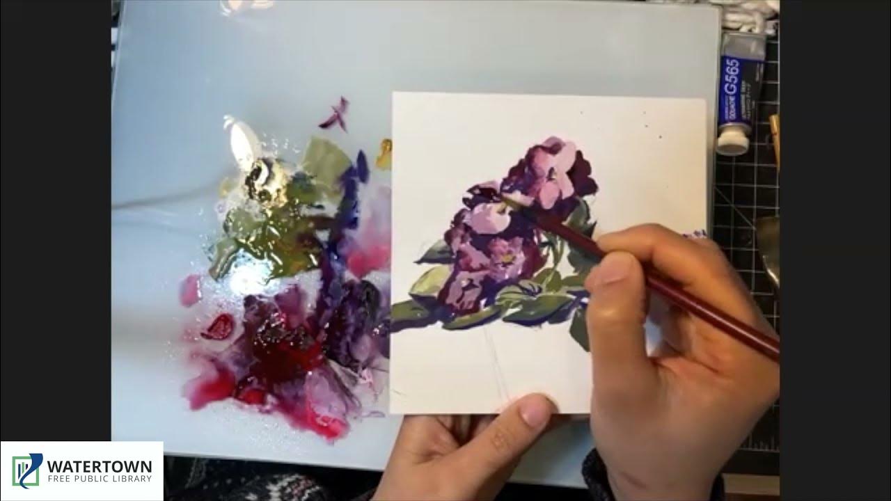 WFPL Adult Take & Make Gouache Paint Night YouTube