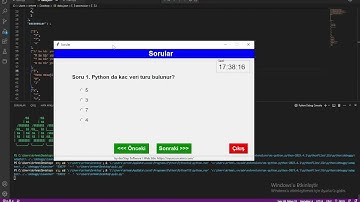 Python Quiz Uygulaması  ~  Kaynak Kodları