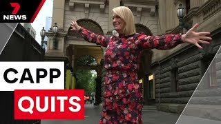 Sally Capp fights back tears as she quits as lord mayor | 7 News Australia screenshot 5