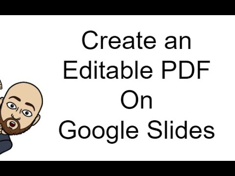 How to Create an Editable PDFs on Google Slides and Upload on Google ...