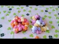 ポンポンシュシュを指あみで作ってみました♪　短時間で簡単に楽しくできますよ(´∀｀)