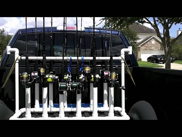 Pickup Truck Fishing Rod & Reel Rack/Carrier 