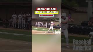 Grady Nelson is a big man with big power 💪 #2027draftclass #baseball