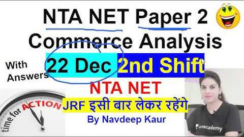 22 Dec 2nd shift commerce Analysis NTA NET