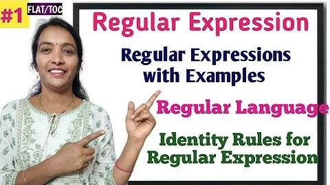 JNTUH R18 FLAT | TOC | Regular expression Introduction | Identify Rules | Automata Theory | @Rama Re