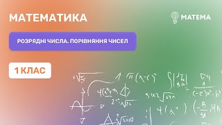 Розрядні числа. Порівняння чисел. Математика, 1 клас