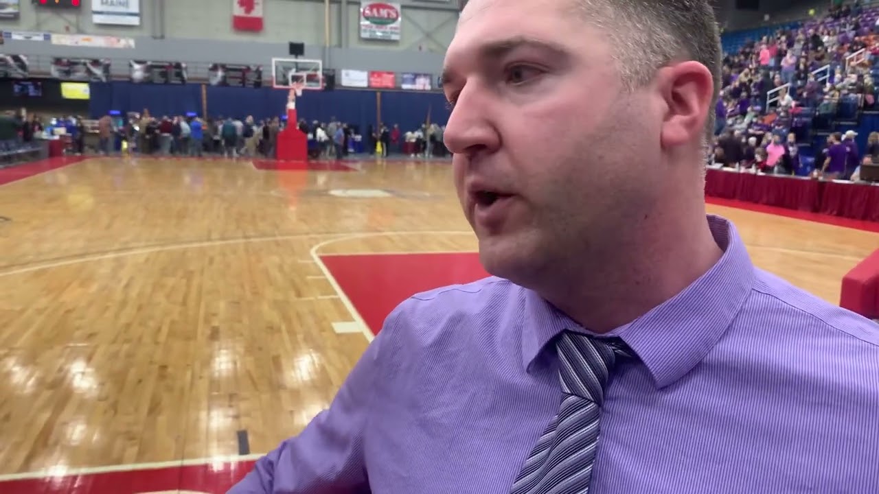 Southern Aroostook girls basketball coach Cliff Urquhart after state championship win