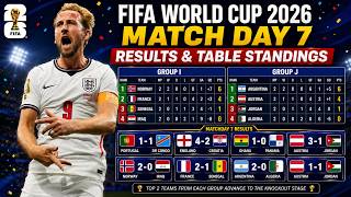 FIFA World Cup 2026 Matchday 7 Results & Table Standings | England 4-2 Croatia
