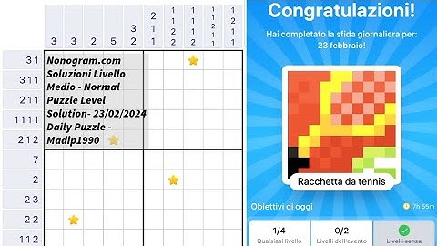 Nonogram.com Soluzioni Livello Medio - Normal Puzzle Level Solution - Daily Puzzle - Madip1990