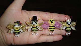 Канзаши Пчелки Своими Руками Мастер Класс,Kanzashi Bees 2#7