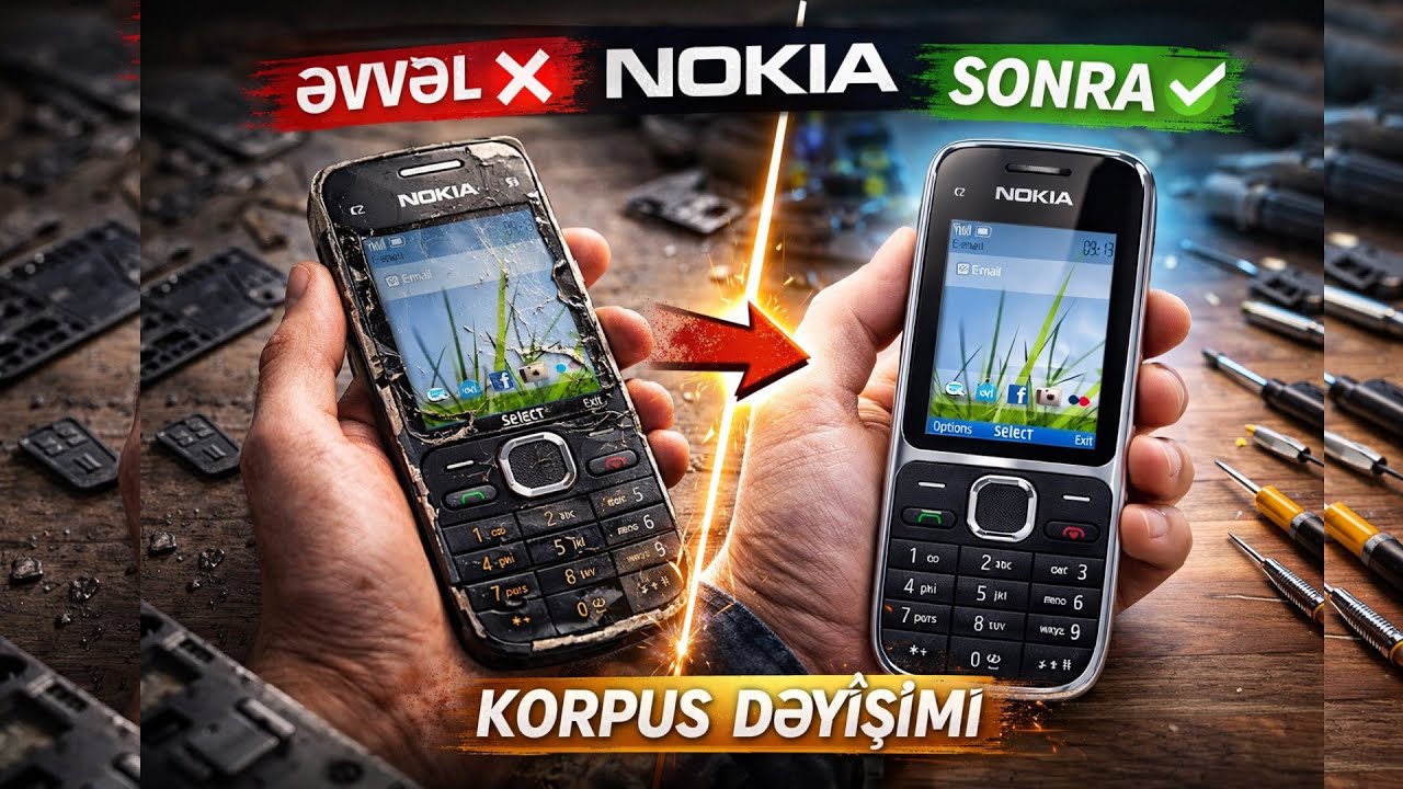 Bu Köhnə Nokia İndi Yeni Kimidir! C2-01 Korpus Dəyişimi